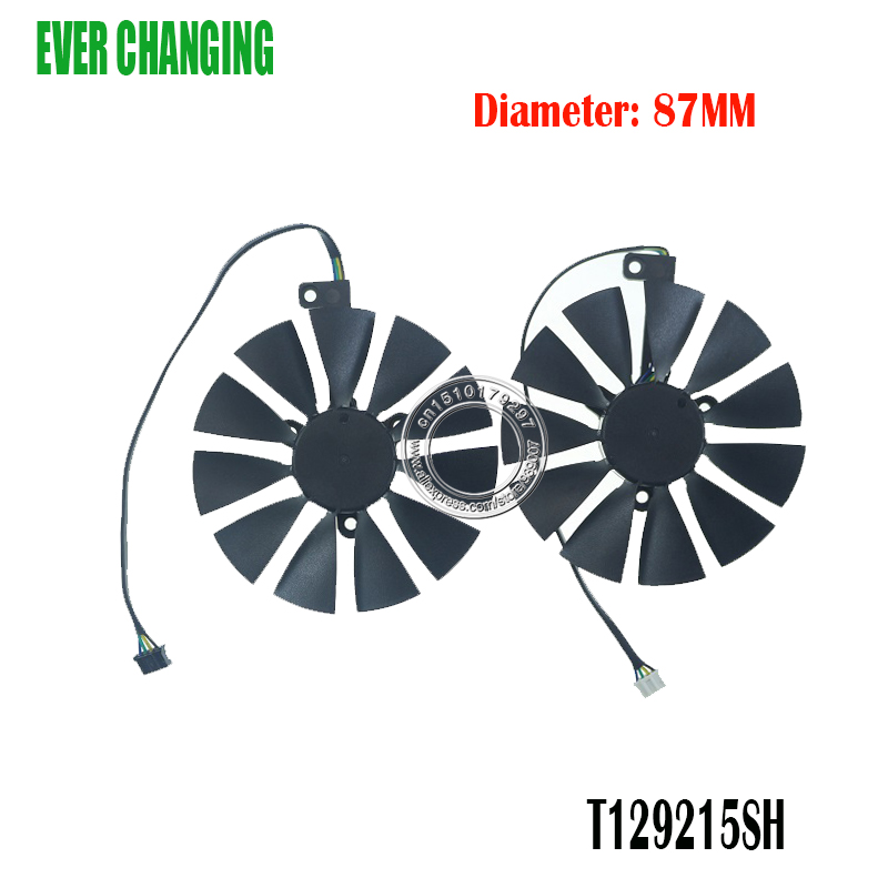 

87mm T129215SH FDC10U12S9-C 4Pin RTX 2060 2070 2080 GPU Card Cooler Fans For ASUS GeForce RTX2080 RTX2060 GAMING Card Fan