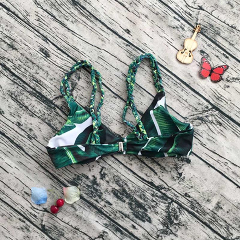 

Women' Bikini For Rope Swimsuit Push-up Swimwear Set Sexy Leaves 425, As pic