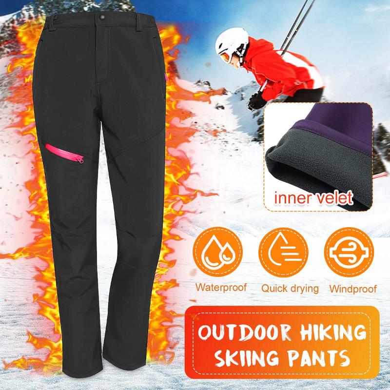 

Women Hiking pants Thick Warm Fleece Pants Quick Dry Waterproof Windproof Fishing Camping Hiking Skiing Trousers Thick