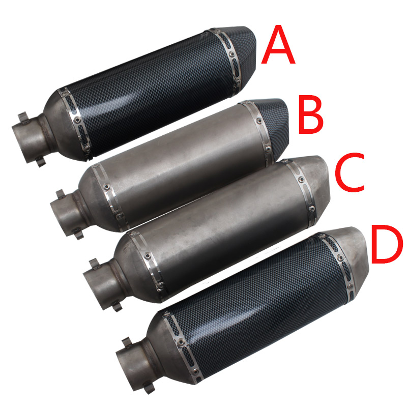 

Universal Motorcycle Exhaust Muffler Pipe Scooter For FZ6 CBR250 CB600 MT07 ATV Dirt Pit Bike Carbon Fiber Exhaust Pipe