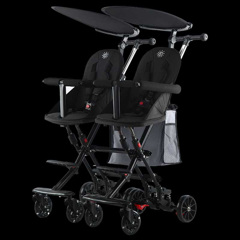 

Double Twin Baby Walking Tool Children Foldable Lightweight Split Infant Baby Second Child with Trolley