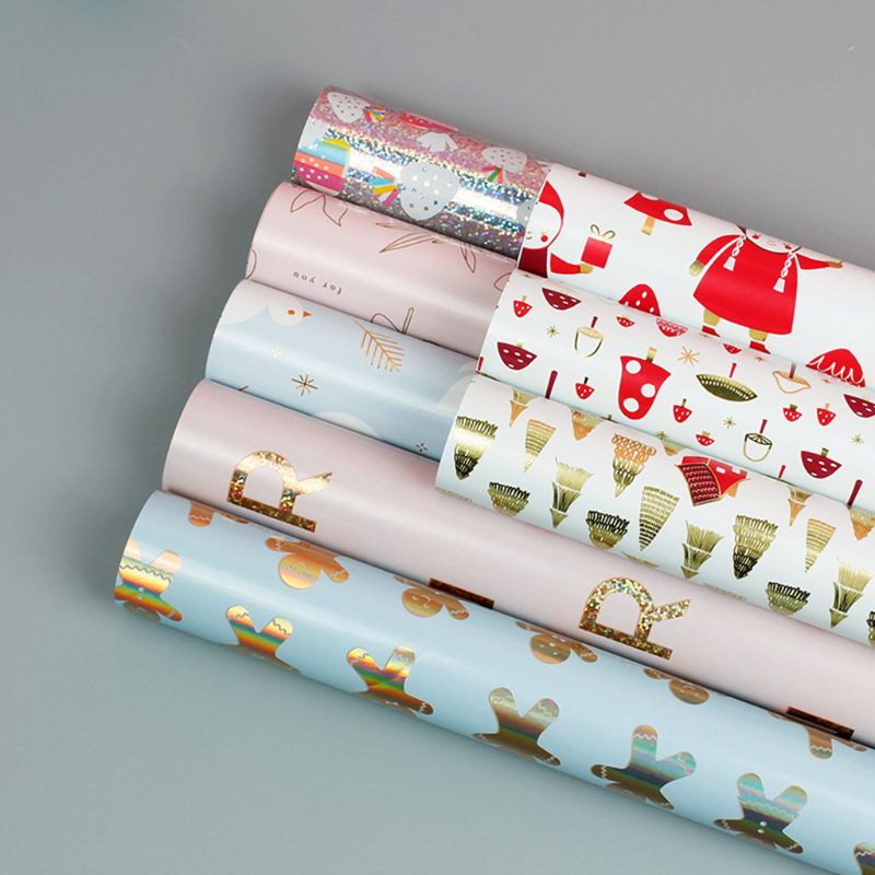 

5pcs Waterproof Christmas Wrapping Tissue Paper DIY Gift Present Box Packaging Wrap Party Decoration