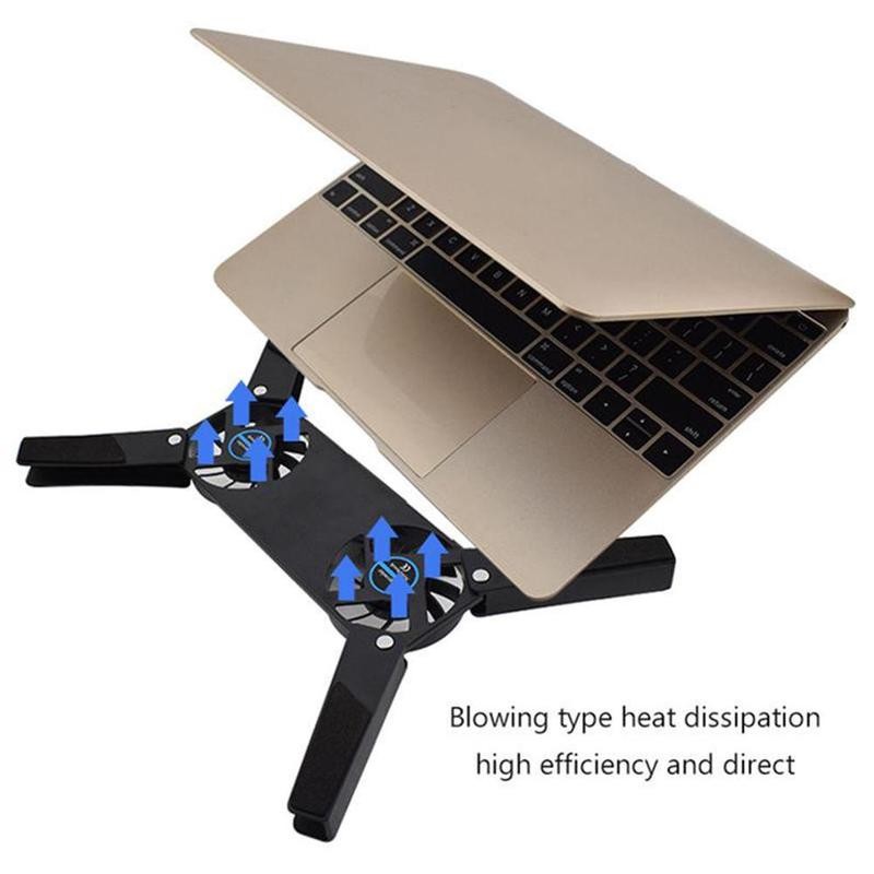 

150mA Plastic Laptop Cooling Pad Double Quiet Cooling Fans 1 Octopus Foldbale Usb Port Laptop Cooler For 14.1 Notebook PC