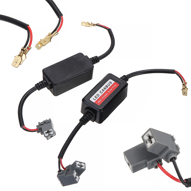 

2pcs Error Free LED Canbus Decoder For LED Car Headlight Bulb Kits For SUV Fog Lamps H7 H1 Adapter Anti-Flicker Tool