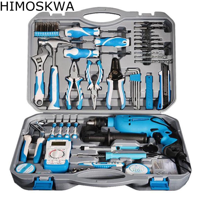 

HIMOSKWA 107pcs Impact electric drill household electric combination set Multifunctional hardware tool combination