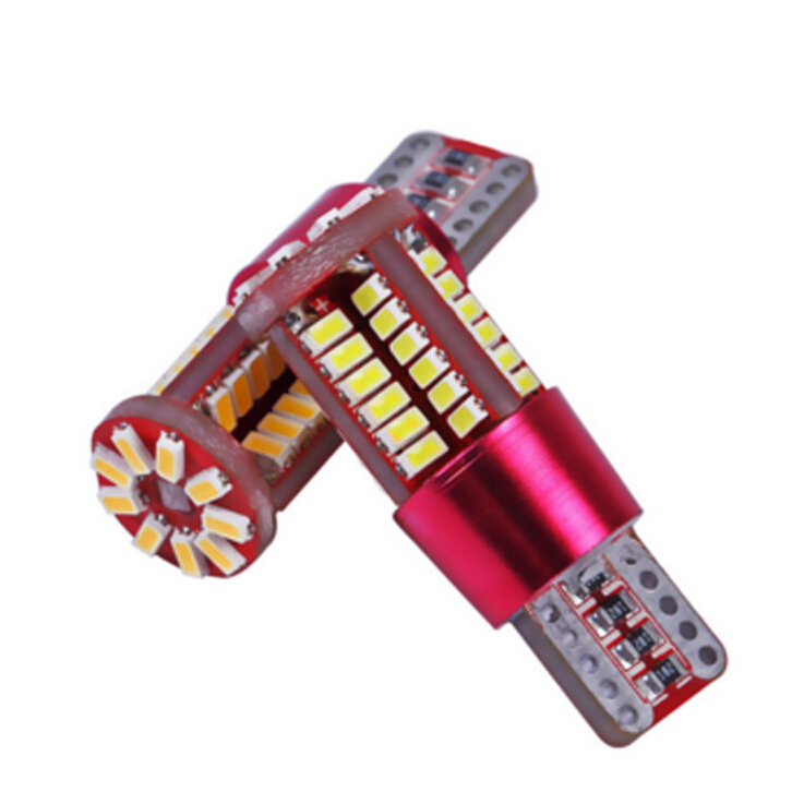 

T10 3014 57SMD Car LED Wide Lamp License Plate Light Decoding Light Wedge Bulb General W5W Small Bulb 12V, As pic