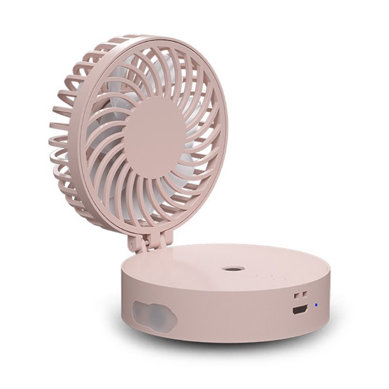 

Mini Handheld Folding Fan USB Air Conditioning Humidifier with LED Night Light Y5LF