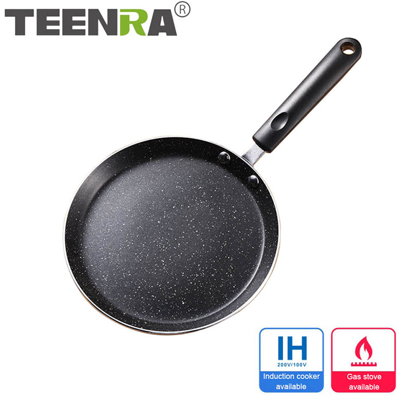 

TEENRA Non-stick Frying Pan Maifan Stone Wok Aluminum Alloy Pan Pancake Egg Steak Frying Pot Pizza Panckae Pans Cooking Tools
