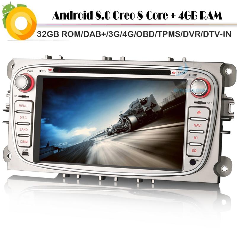 

DAB+ Android 8.0 Autoradio Octa Core Car stereo Radio Player for Focus WiFi 4G Bluetooth GPS CD RDS BT DVD USB OBD SD Navi