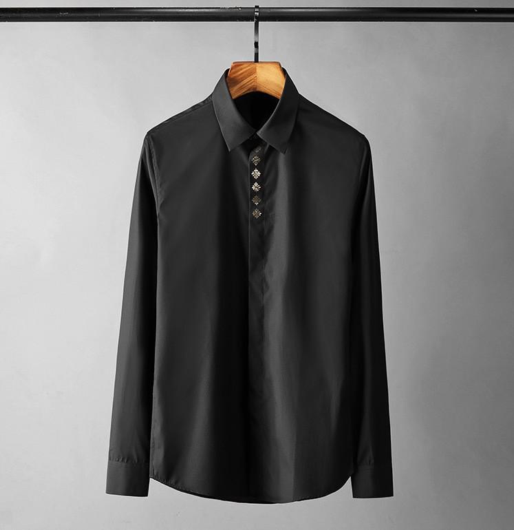 

New Long Sleeve Male Shirts High Quality Snowflakes Sequins Casual Party Mens Dress Shirts Slim Fit Man Plus Size 4XL, White