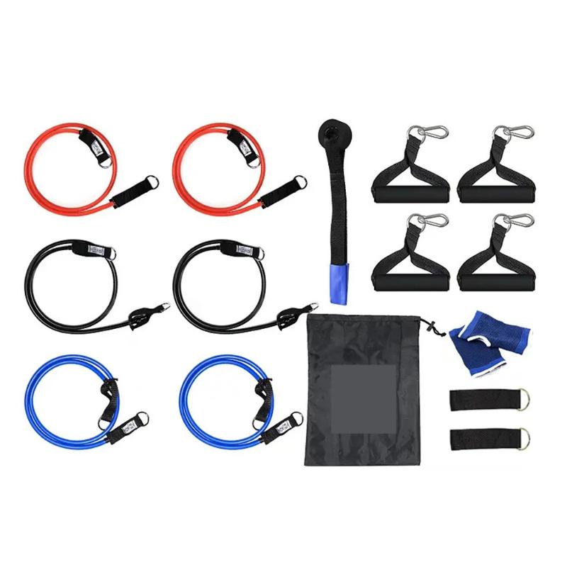 

16 Pcs/Set Latex Resistance Bands Crossfit Training Exercise Yoga Tubes Pull Rope,Rubber Expander Elastic Bands Fitness with Bag