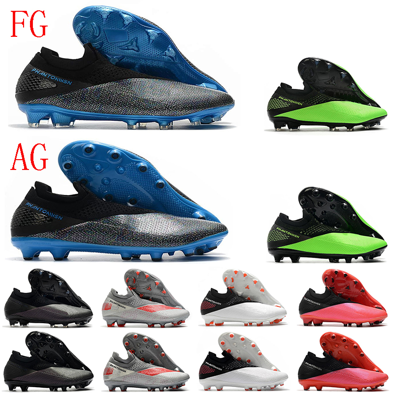 

Chuteiras Mens High Ankle shoes Football Boots Phantom VSN 2 Elite DF FG AG PRO Soccer Shoe hypervenom Vison II Outdoor Cleats, White;red