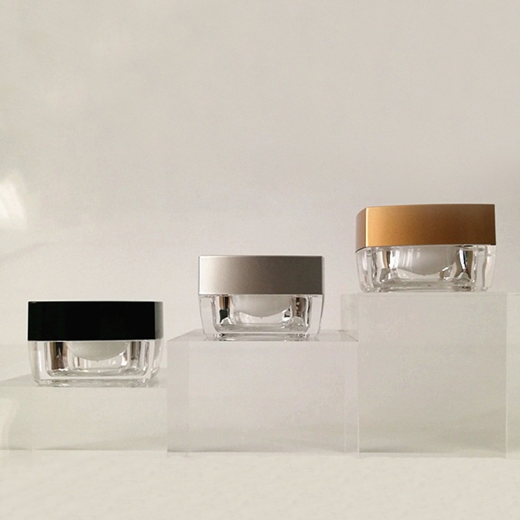 

15g square shape acrylic cream jar pot tin bottle for eye cream/day cream/essence/moisturizer cosmetic packing