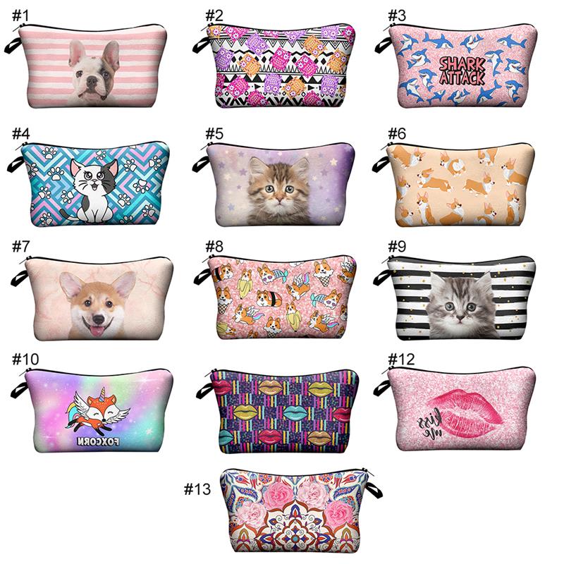 

3D Cute Cat Animal Printing Man Women Makeup Bag Cosmetic Bag Case Make Up Organizer Toiletry Kits Storage Travel Wash Pouch