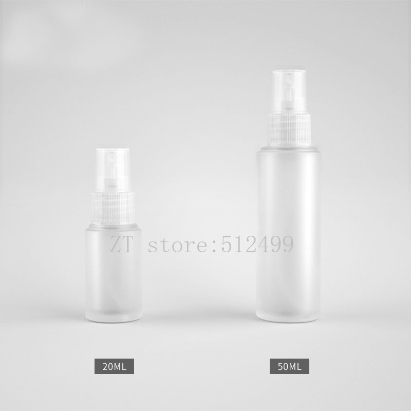 

20ml50ml 30pcs Empty Glass Frosted Travel Spray Bottle,DIY Refillable Convenient Mist Spray Atomizer, Cosmetics Portable Package