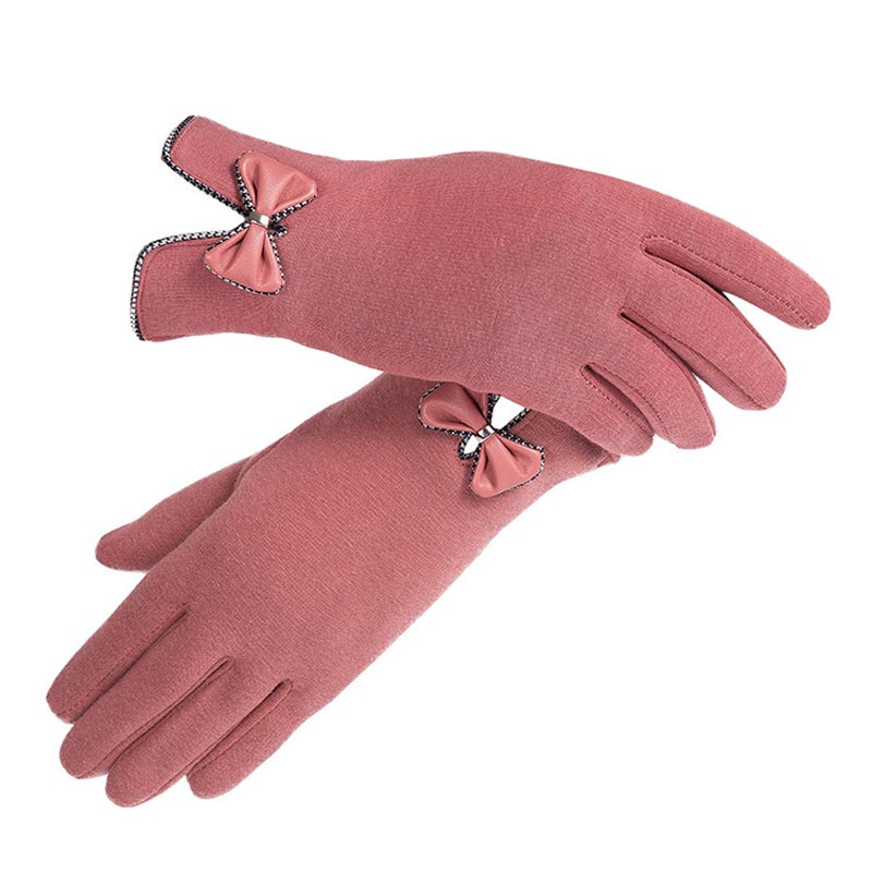 

JKP winter women's gloves warm riding gloves artificial fur flower fashion outdoor warm women's furry lining 2020 new hot sale