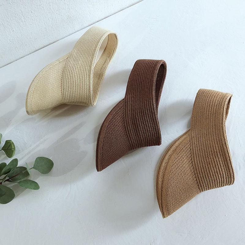 

Japanese Breathable Cotton-paper Empty Top Hat Summer Color Hat Duck Straw Summer Female Tongue Sun Solid Visor Wide Foldin D3W8