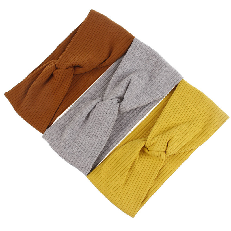 

2020 Ear Warm Wide Cross Cotton Fall Winter Elastic Sport Solid Headband Running Yoga Hairband Hair Accessories- XMC-W6