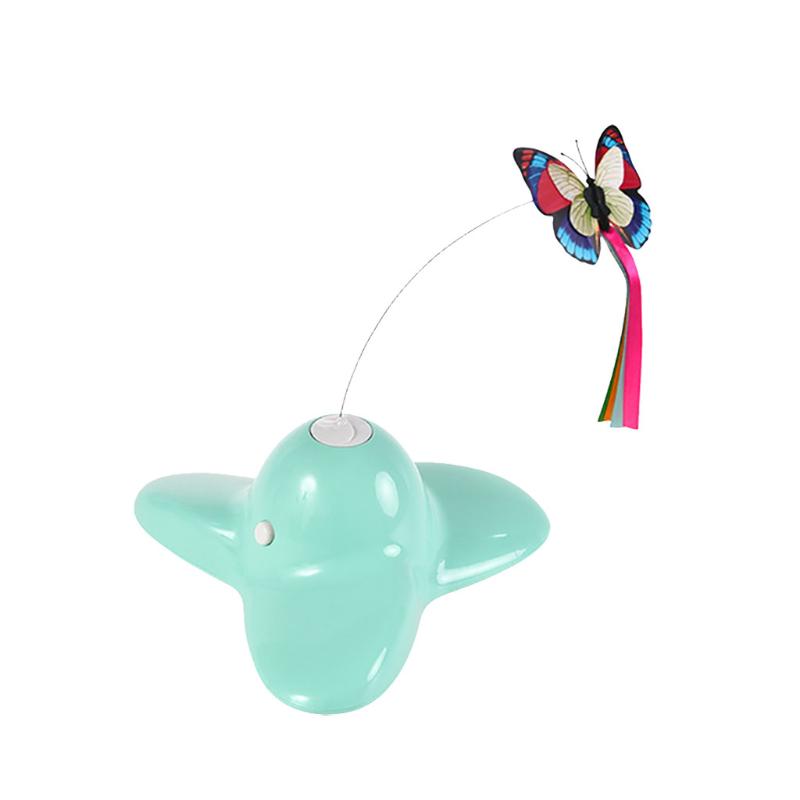 

cat Electric Rotating toy Newest Funny Pet Cat Toys Kitten Play Toy Electric Rotating Butterfly Bird Wire Teaser#0805g30