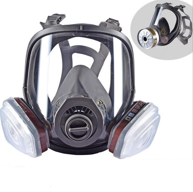 

Chemical Respiratory Gas Full Face Mask with Double Cartridges