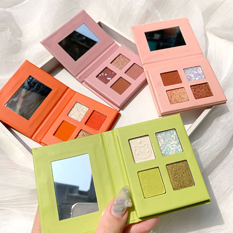 

4 Colors Matte Glitter Eyeshadow Palette Beauty Shimmer Sequin Eye Shadow Palette Makeup Cosmetics TSLM1, 01 1pcs