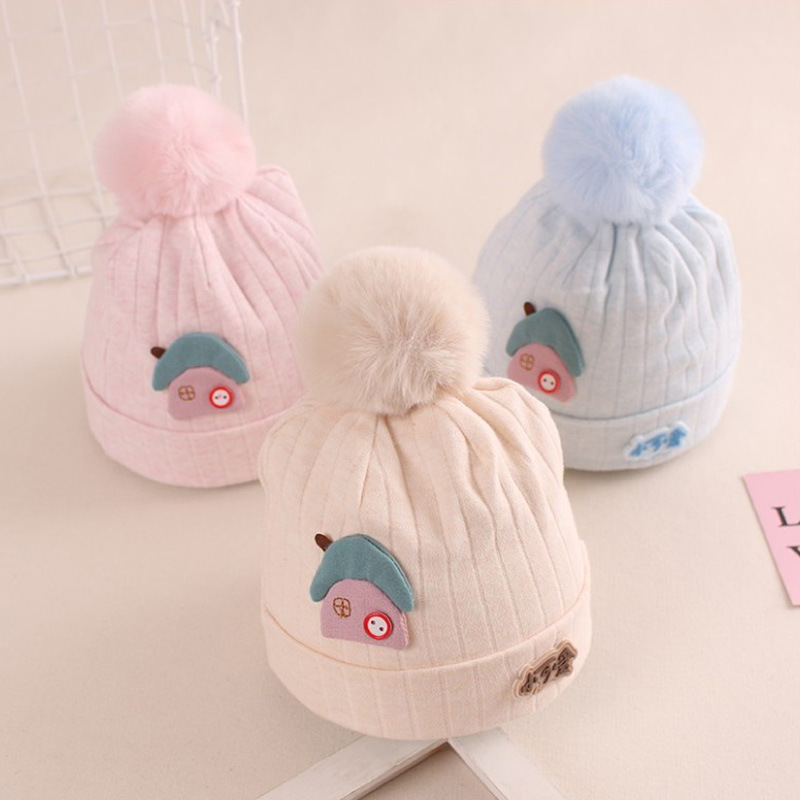 

Menoea Kids Accessories 2020 New Autumn Winter Style Baby Girls Hats Boys Cartoon Cute Hat Newborn Infant Pure Cotton Warn Caps, Ah2712beige