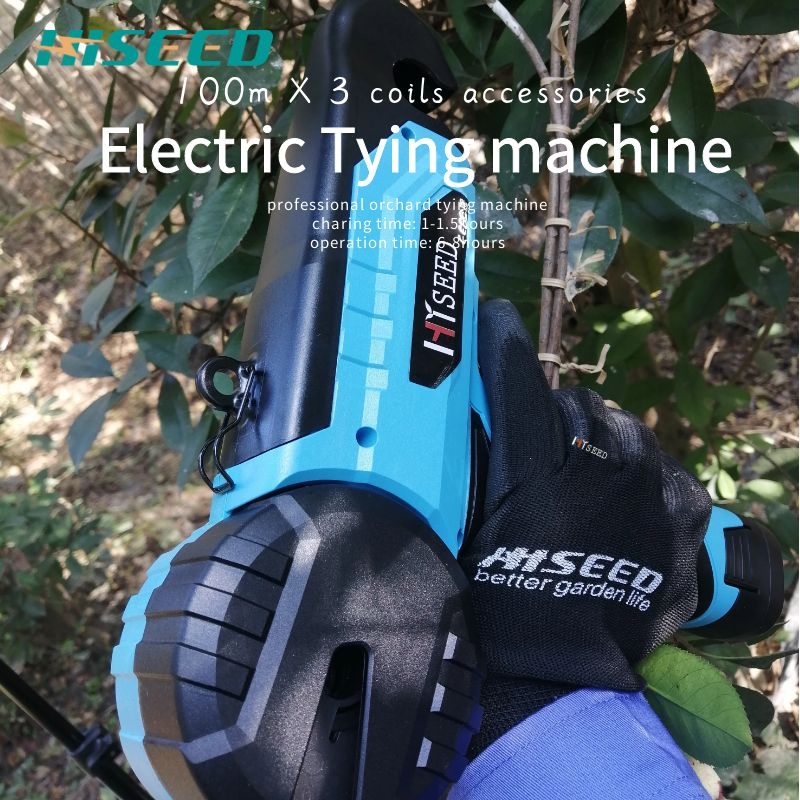 

plants flower, tomato, vine, grapefruit use portable battery binding machine, automatic twist tie machine