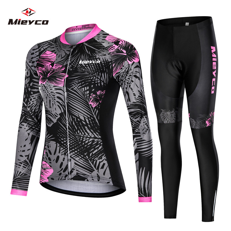 

Women Long Sleeves Cycling clothing Jersey Set Cycling Maillot Sport Uniform MTB Bicycle Clothes Tight Jacket bicicleta Clothes