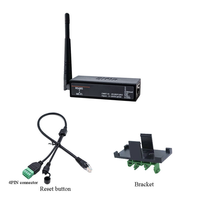 

Serial port RS485 to WiFi serial device server Elfin-EW11 support TCP/IP Telnet Modbus TCP Protocol data transfer via WiFi