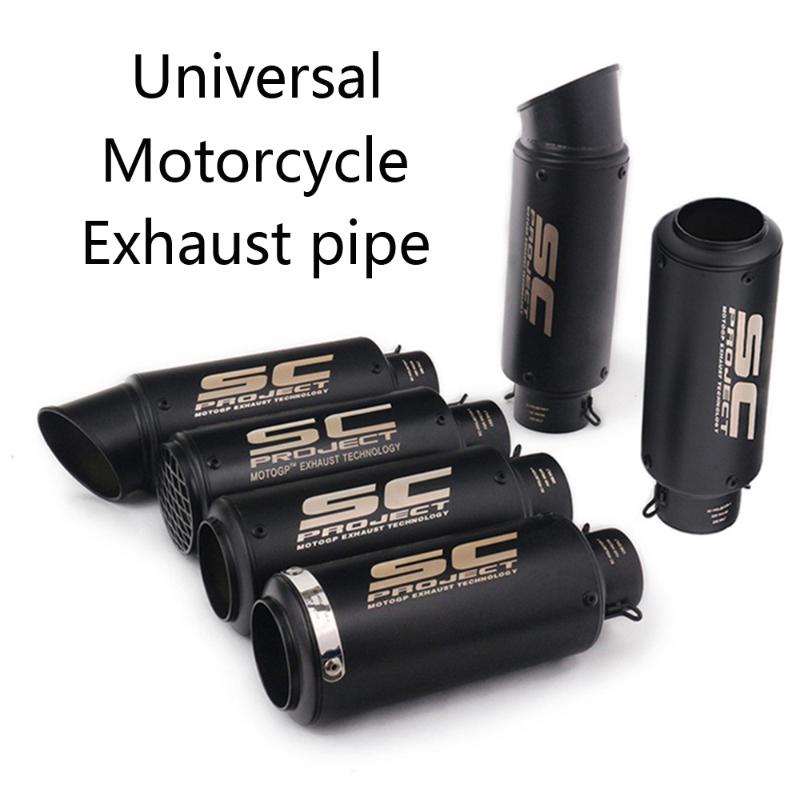 

Motorcycle Exhaust Pipe SC Project Exhaust Escape Moto For cafe racer exc mt09 gsr750 trk 502 ltz400 gsr600 echappement moto