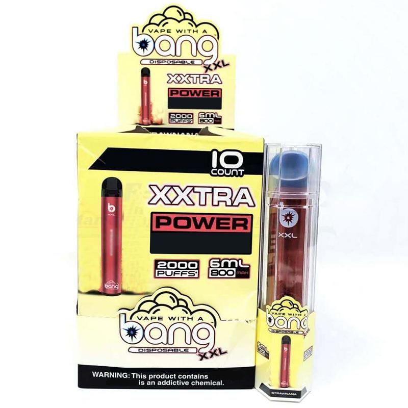 

2000 Puffs Disposable E-cigarettes Vape Device Bang XXL XXTRA Ecig With Real 800mah Battery 6ml Oil - Fedex Tax Free Delivery