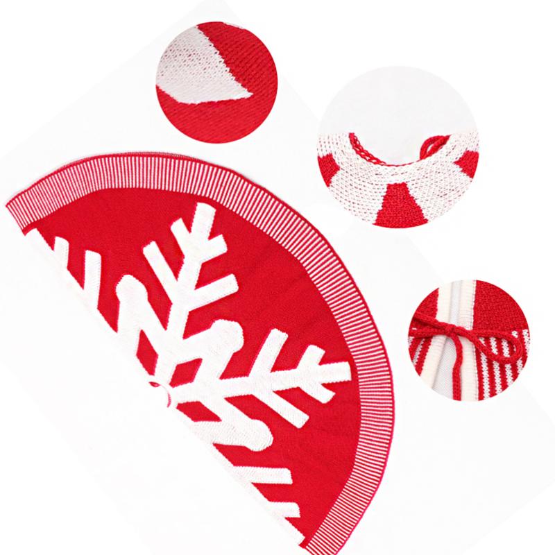 

1PC 48 Inch Christmas Tree Dress Large Snowflake Pattern Tree Bottom Skirt Apron Carpet