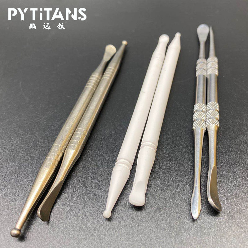 

GR2 Titanium Nail Smoking Accessories 110mm Dab Tools wax dabber tool atomizer stainless steel ceramic