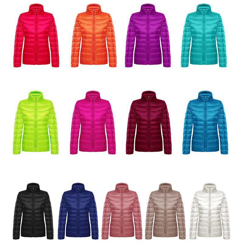 

2019 New Woman Spring Parka Jacket Coat north Warm Ultra Light Duck Down Padded Jacket Female Overcoat Slim Solid Coat Womens Parkas, 13
