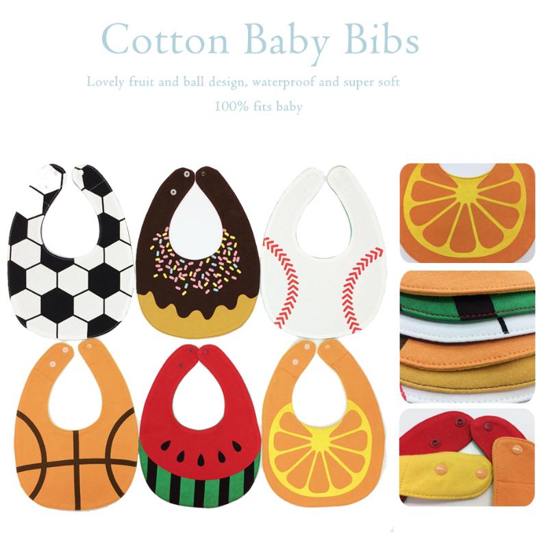 

3Pcs/Lot Baby Bibs Waterproof Cartoon Babador Infantil Cotton Bandana Bib Baby Accessories