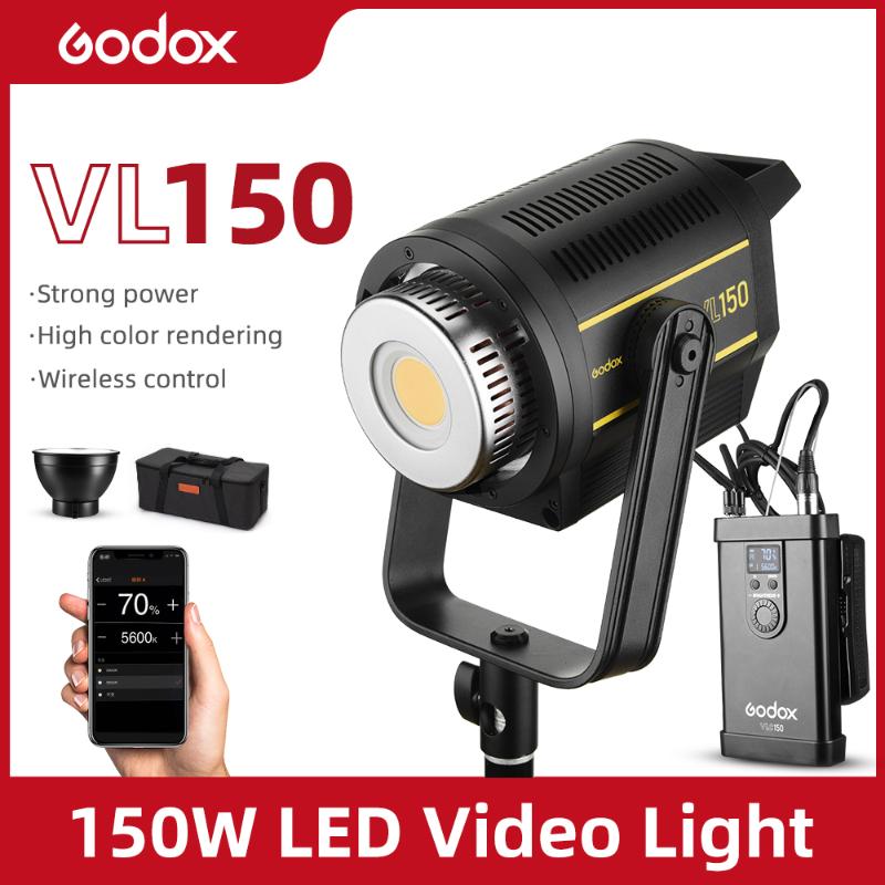 

In Stock Godox VL150 VL-150 150W 5600K White Version LED Video Light Continuous Output Bowens Mount Studio Light App Support