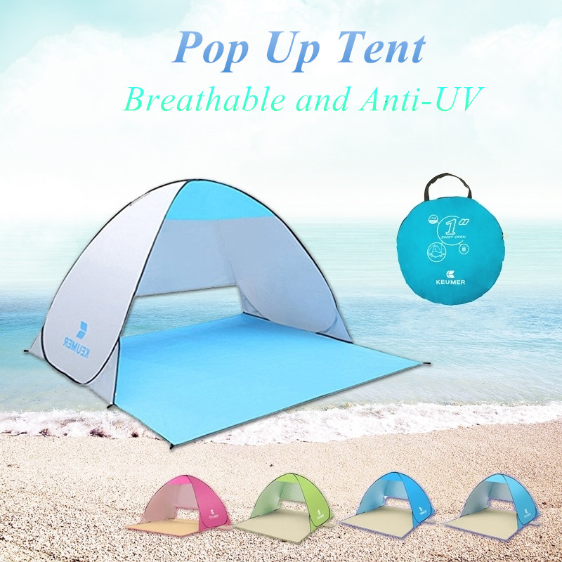 

Camping Beach Up Tent Portable Automatic -up family Tents for Parties Outdoor Fishing UV Protection Sun Shade 2-3 Person