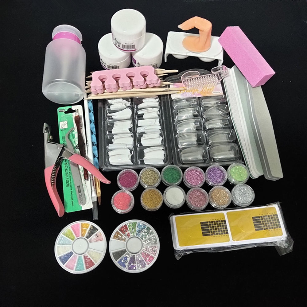 Colors Nail Glitter Powder Acrylic Nail Art Manicure Kit Decoration