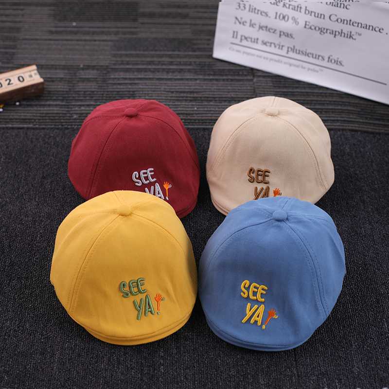 

Baby hat spring and autumn boys fashion thin cap child cute baseball cap tide, Red
