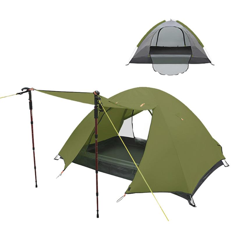 

Tanxianzhe Hiking Camping Tent 1-2 Person Lightweight Backpacking Waterproof Two Doors Easy Setup Tents For Outdoor