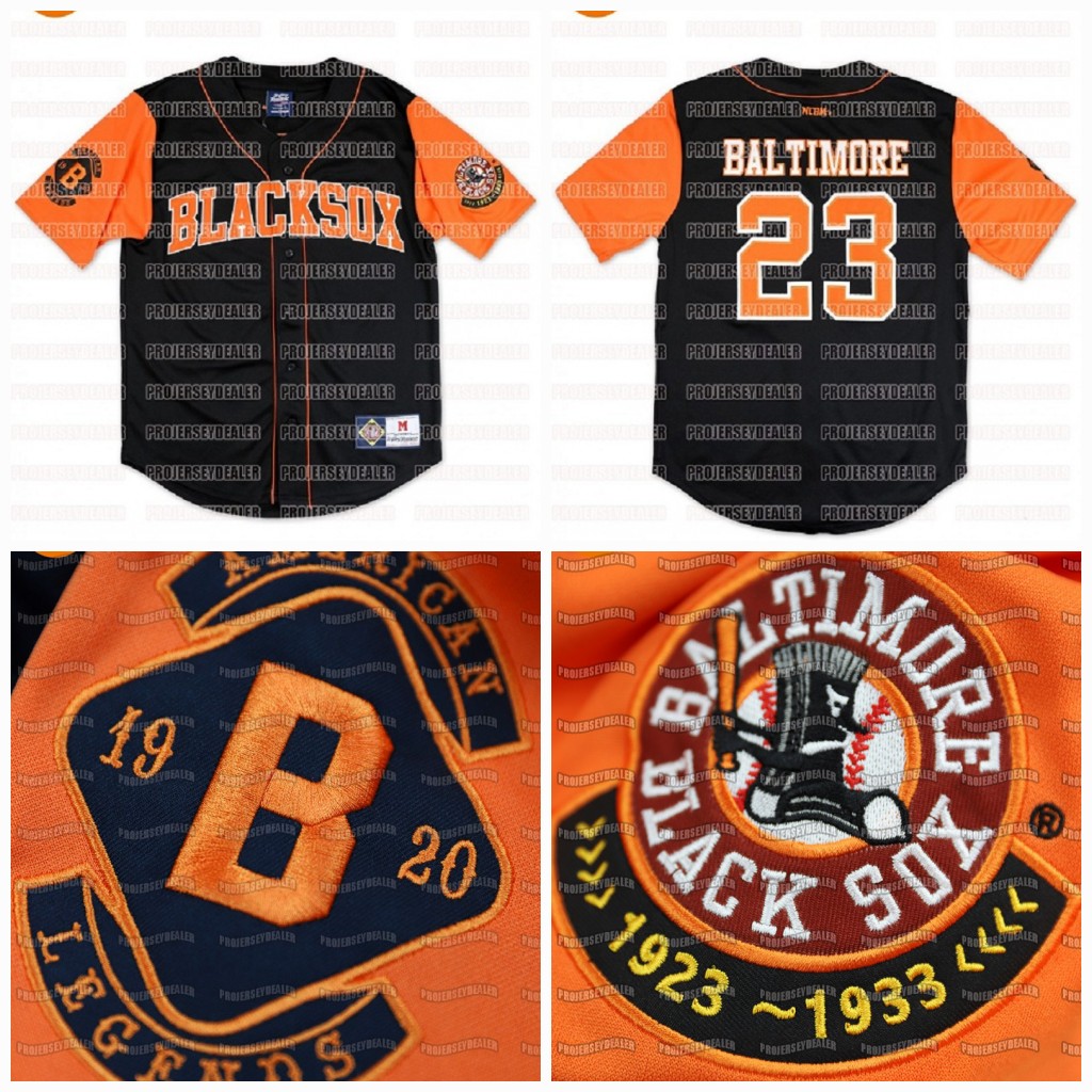 

Big Boy BLACK SOX Custom NLBM Negro Leagues Baseball Jersey Stiched Name Stiched Number Fast Shipping High Quality, 23 as picture