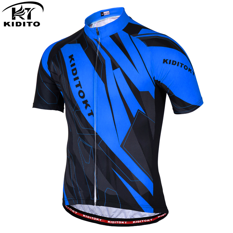 

KIDITOKT 100% Polyester Men's Cycling Jersey Breathable Short Sleeve Bike Clothes uniform Ropa Ciclismo Men's Cycling Clothing, Cycling jersey only
