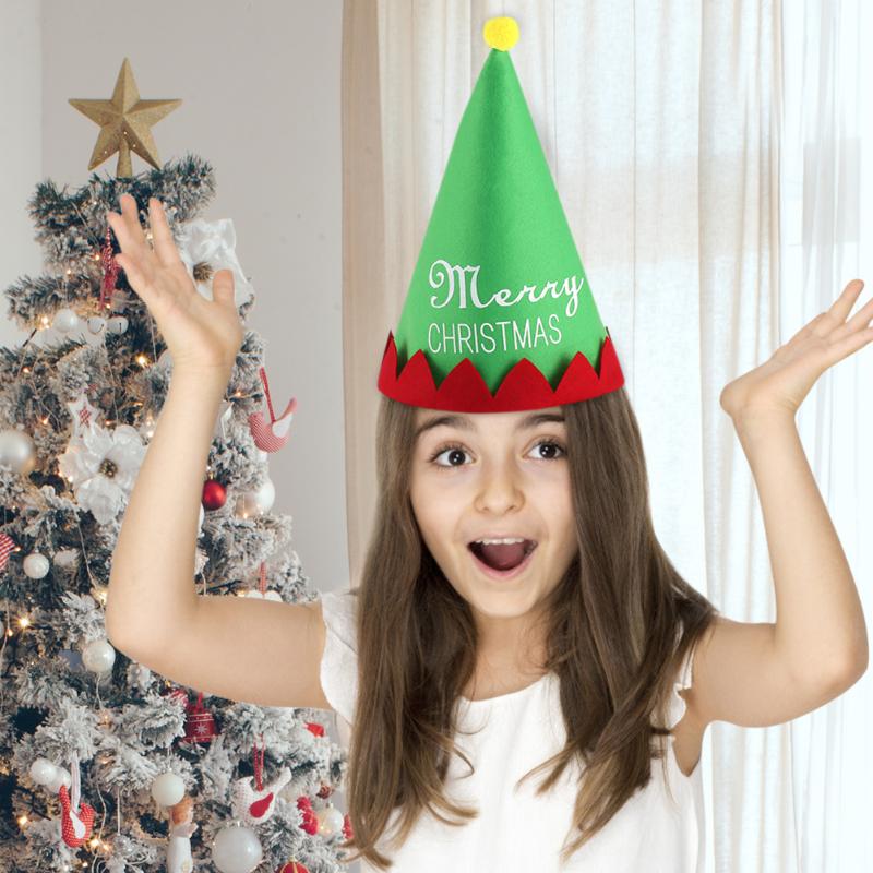 

Christmas Hat for Adults Children Santa Claus Caps Xmas New Year Decor Ornaments Christmas Decorations for Home