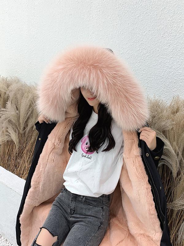 

2020 women's clothing winter outerwear coats new fur coat 1019, Pink