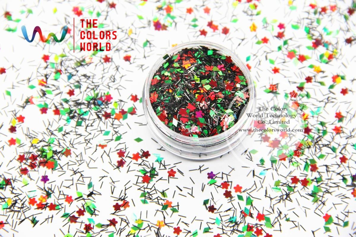 

RM-357 Mix Colors and shapes Glitter for nail art makeup and DIY decoration
