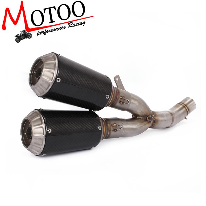 

Motorcycle Exhaust full stystem middle pipe with Muffler for Slip-On
