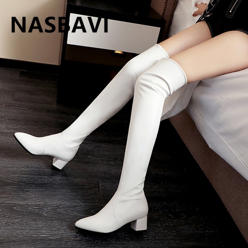 

2020 New Shoes Women Boots Black Over the Knee Boots Sexy Female Autumn Winter lady Thigh High