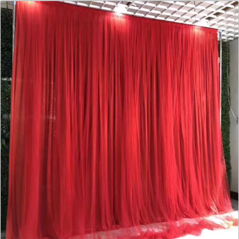 

Wedding Stage Props Silk Curtain Background Metal Arch Decoration Silk Yarn Welcome Area Cloth Curtain Background Wall Snow Yarn
