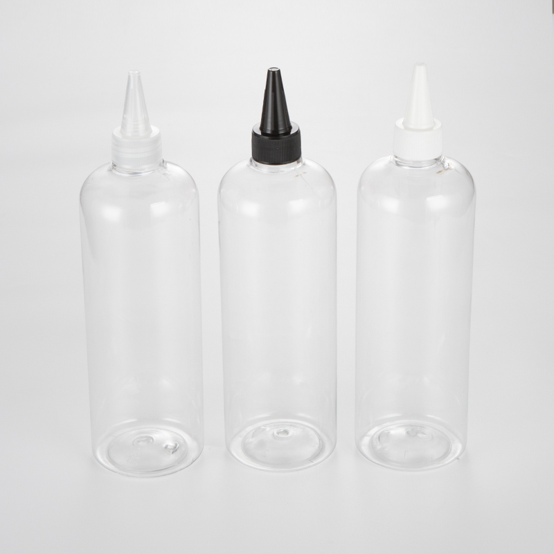 

Transparent 500ml X 20 Pointed Mouth Top Cap Plastic Bottle DIY Painting Containers Empty PET Bottles Jam Bottles