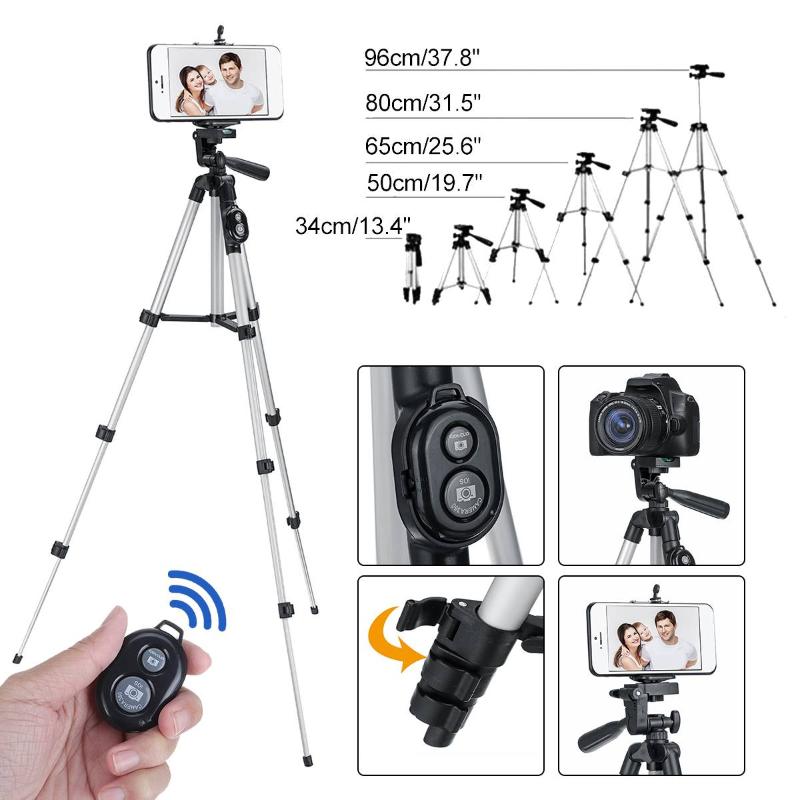

Extendable 36-100cm Universal Adjustable Tripod Stand Mount Holder Clip Camera Phone Holder Bracket For Cell Phone Camera